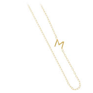 Picture of 14k Gold Offset Initial Necklace
