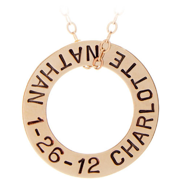 Picture of 14k Gold Wide Washer Necklace